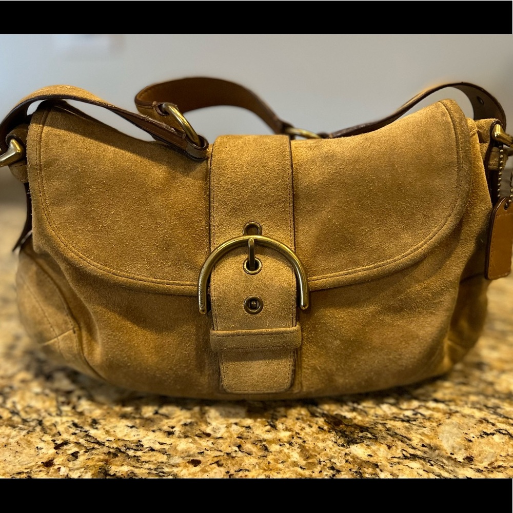 Vintage Suede Coach bag
